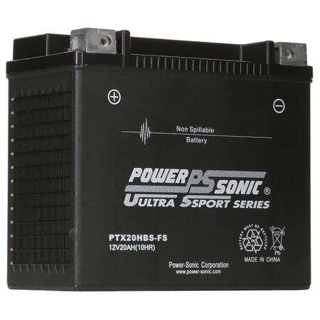 Power Sonic PTX20HBS-FS Factory Activated AGM PowerSport Battery PTX20HBS-FS